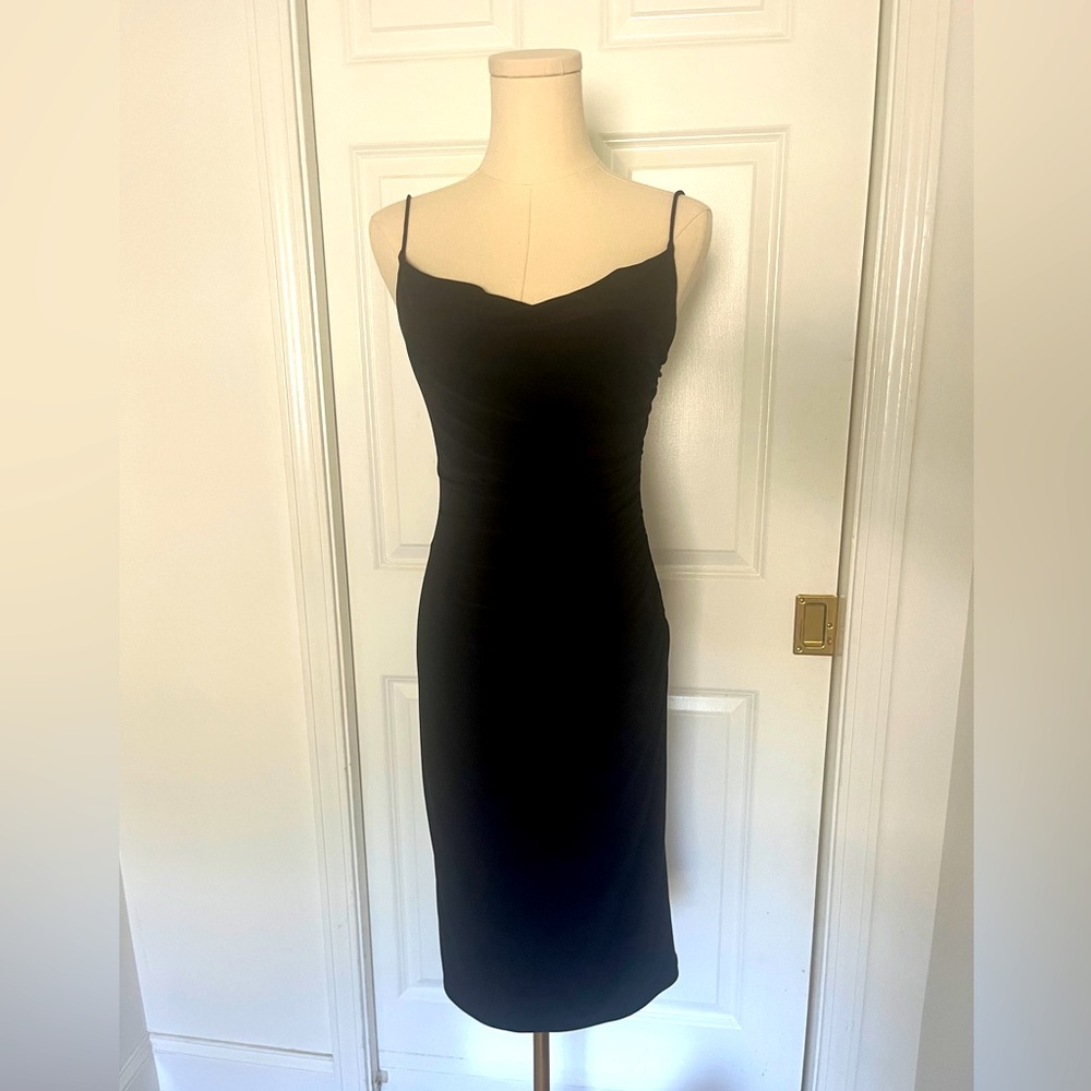 Laundry by Shelli Segal black slip dress